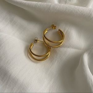 Triple hoop earrings